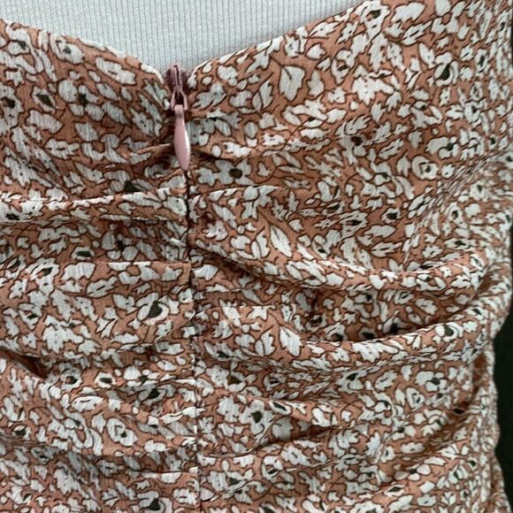 NWT Lulus Walk the Walk Mauve Floral Print Ruched Bodycon Mini Dress - Picture 9 of 15
